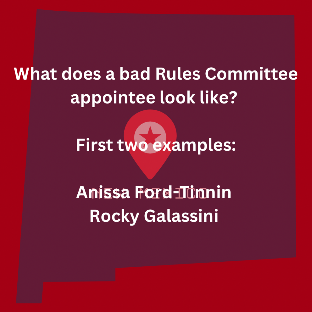 Pearce’s Bad Rules Committee Appointees Part 1