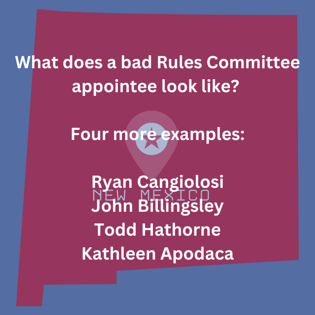 Pearce’s Bad Rules Committee Appointees Part 2